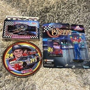 Jeff Gordon #24 Nascar lot of 3 plate playing cards winners circle figure